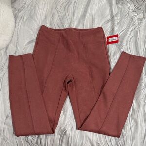 Spanx woman’s Faux Suede Rich Rose Leggings